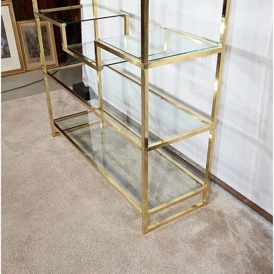 Image 1 of Vintage 5-tier shelf in gilded brass, 1970