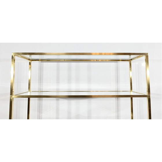 Image 1 of Vintage 5-tier shelf in gilded brass, 1970