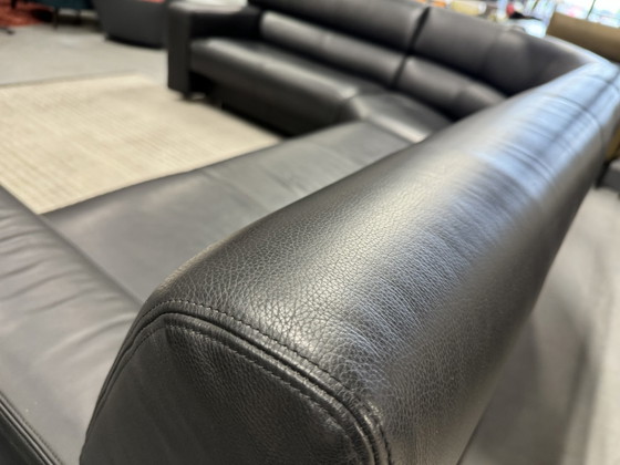 Image 1 of Gelderland 1110 Corner sofa black leather