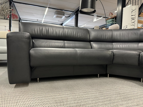 Image 1 of Gelderland 1110 Corner sofa black leather