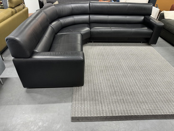 Image 1 of Gelderland 1110 Corner sofa black leather