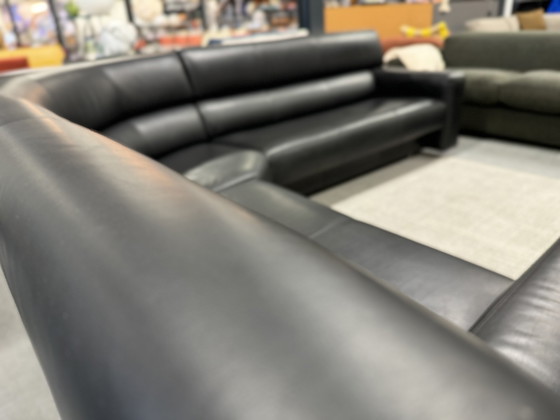 Image 1 of Gelderland 1110 Corner sofa black leather