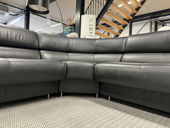 Image 1 of Gelderland 1110 Corner sofa black leather