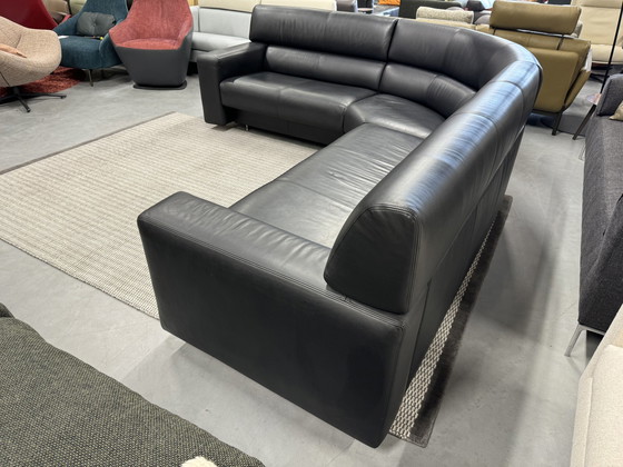 Image 1 of Gelderland 1110 Corner sofa black leather