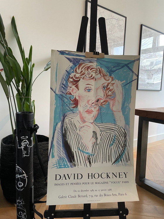 Image 1 of David Hockney, Imágenes y pensamientos para la revista Vogue París, Copyright David Hockney 1985 - Imp. Union Paris, Impreso en 