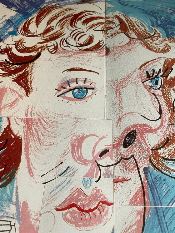 Image 1 of David Hockney, Imágenes y pensamientos para la revista Vogue París, Copyright David Hockney 1985 - Imp. Union Paris, Impreso en 