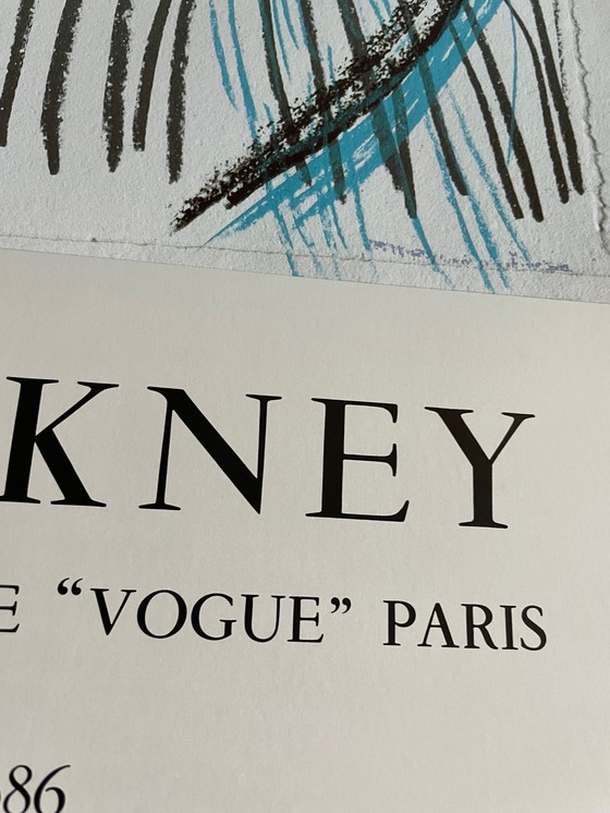 Image 1 of David Hockney, Imágenes y pensamientos para la revista Vogue París, Copyright David Hockney 1985 - Imp. Union Paris, Impreso en 