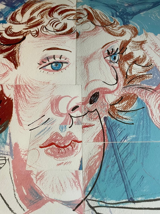 Image 1 of David Hockney, Imágenes y pensamientos para la revista Vogue París, Copyright David Hockney 1985 - Imp. Union Paris, Impreso en 