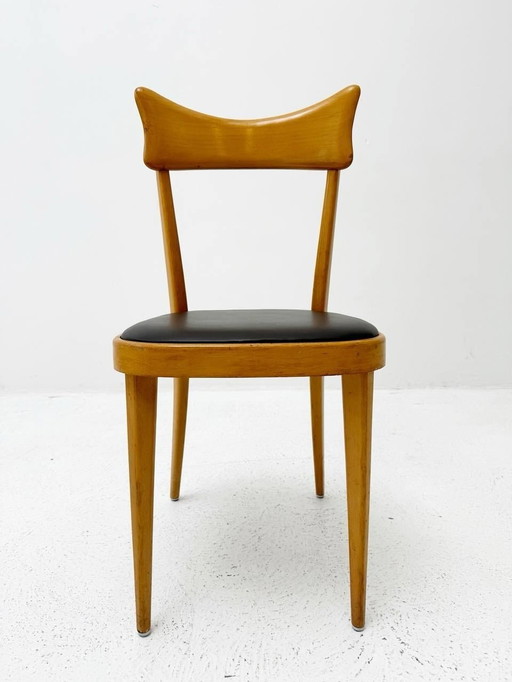 Set of 2 Mid - Century dining chairs in the style of Ico Parisi