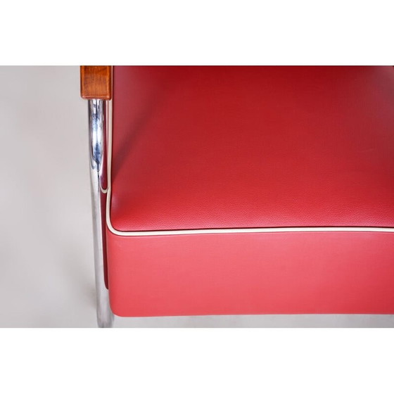 Image 1 of Poltrona vintage in pelle rossa di Mucke Melder, anni '30