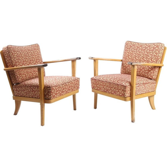 Image 1 of Vintage pair of armchairs by Thonet - 1940s