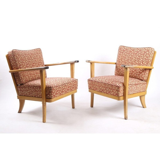 Image 1 of Vintage pair of armchairs by Thonet - 1940s