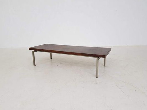 Heavy rosewood coffee table – salontafels, Metal, Vintage