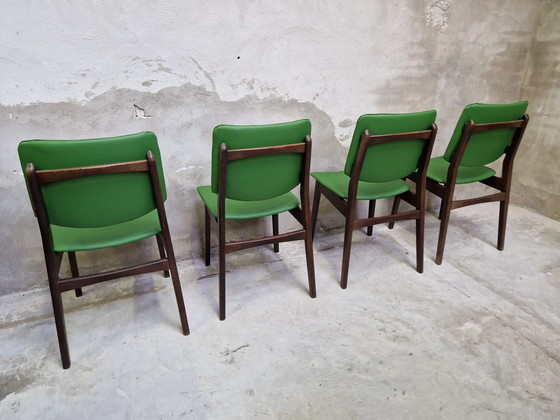 Image 1 of Set di 4 sedie vintage rivestite