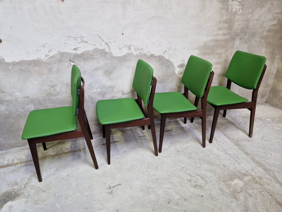 Image 1 of Set di 4 sedie vintage rivestite