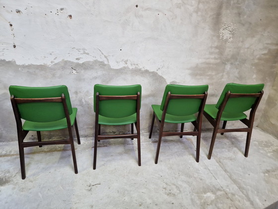 Image 1 of Set di 4 sedie vintage rivestite