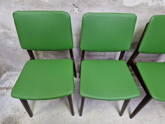 Image 1 of Set di 4 sedie vintage rivestite