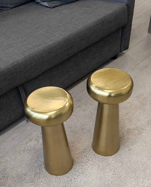 Gold Side Tables Hollywood Glamour