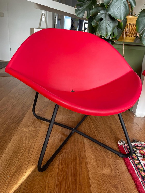 Image 1 of Ikea LIPS Lounge chair by Niels Gammelgaard red