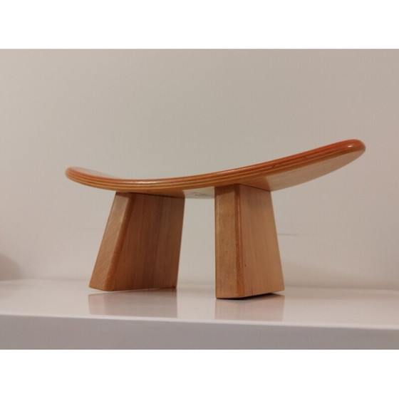 Image 1 of Vintage Shaggy meditation stool by Alain Gaubert