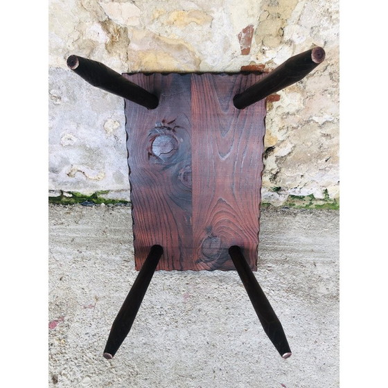 Image 1 of Vintage farm stool, France 1950