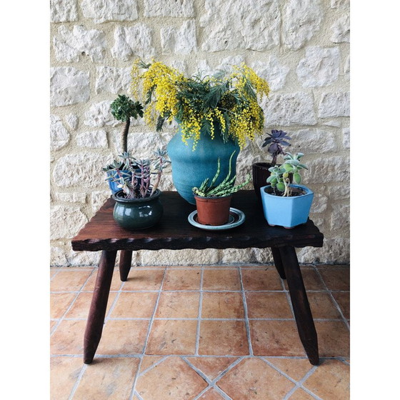 Image 1 of Vintage farm stool, France 1950
