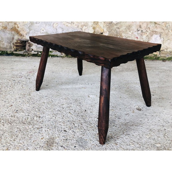 Image 1 of Vintage farm stool, France 1950