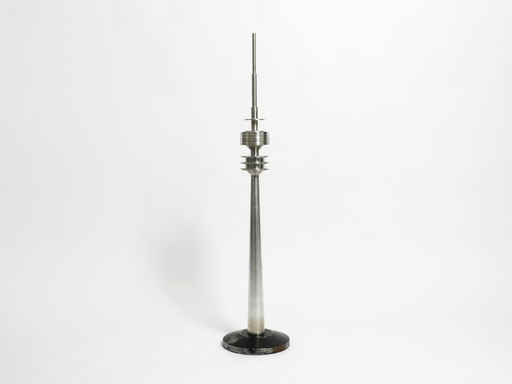 Heavy, Huge, True-To-Scale Munich Olympic Tower From The 1975S Made Of Aluminum And Iron Base | 89Cm Height