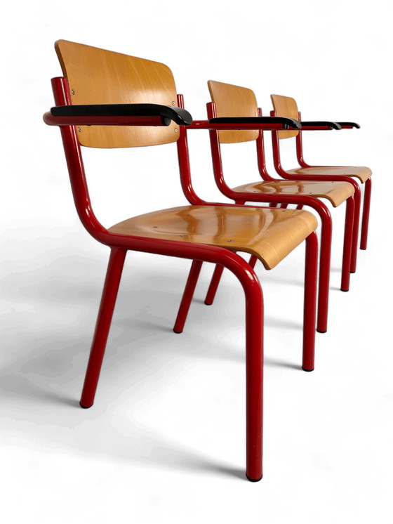 Image 1 of 3x Schoolchair with arm