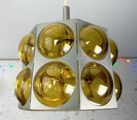 Image 1 of Vintage Space Age Pendant Lamp Temde Leuchten Switzerland 1960S