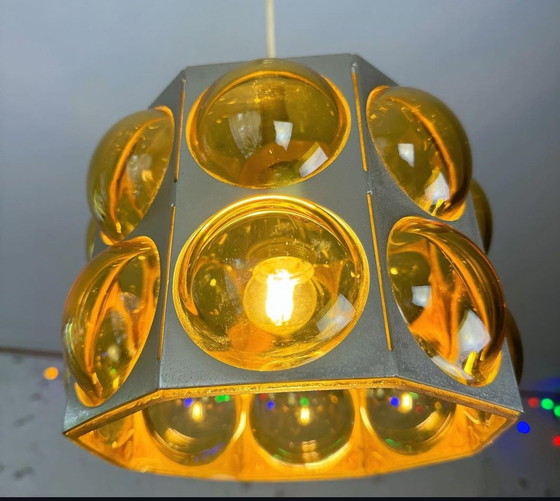 Image 1 of Vintage Space Age Pendant Lamp Temde Leuchten Switzerland 1960S