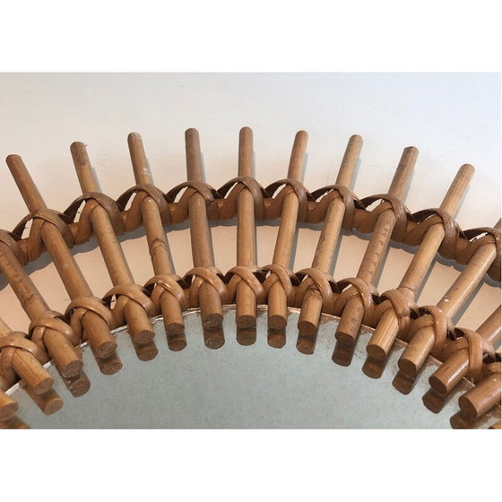 Image 1 of Vintage rattan mirror, 1970s