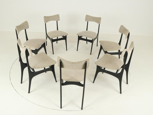 Set Of 7 Chairs Model S3 By Alfred Hendrickx For Belform, Belgium 1950S