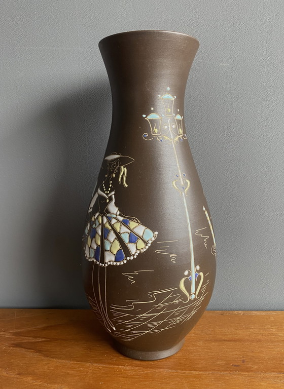 Image 1 of Höhr-grenzhause vase by  Marzi & Remy decor Venice model 1019/35 1950s