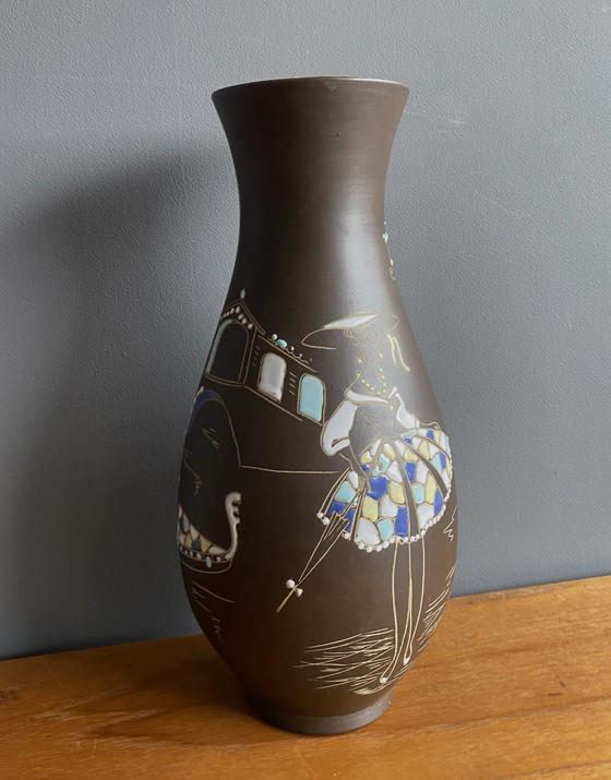 Image 1 of Höhr-grenzhause vase by  Marzi & Remy decor Venice model 1019/35 1950s