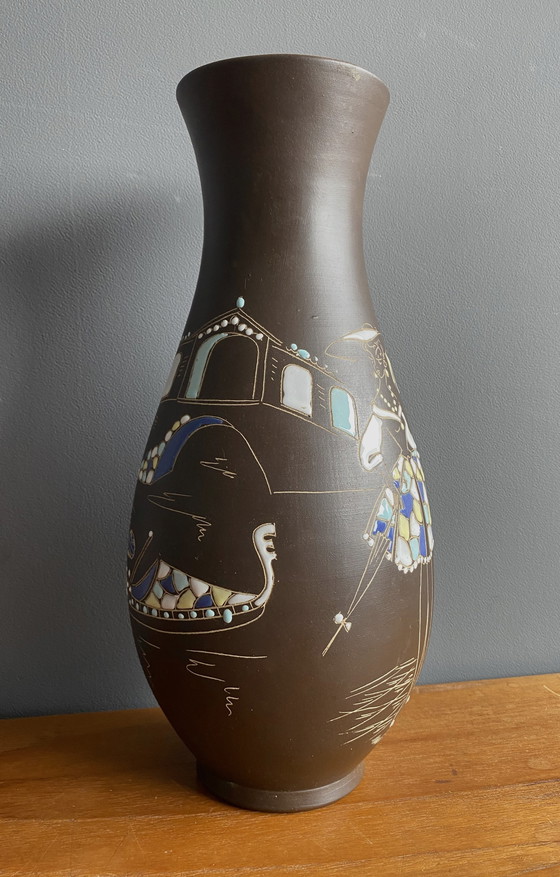 Image 1 of Höhr-grenzhause vase by  Marzi & Remy decor Venice model 1019/35 1950s