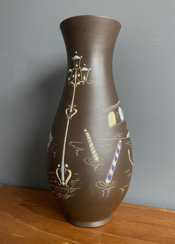 Image 1 of Höhr-grenzhause vase by  Marzi & Remy decor Venice model 1019/35 1950s