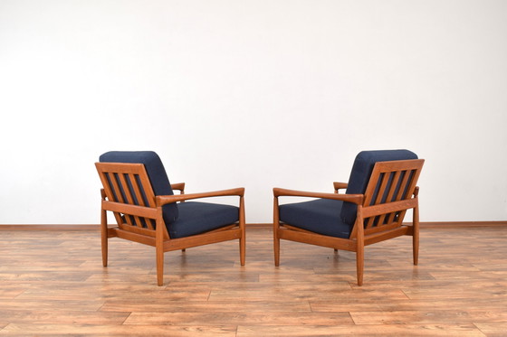 Image 1 of Mid-Century Oak Kolding Armchairs By Erik Wørts For Ikea, 1960S, Set Of 2