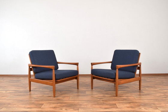 Image 1 of Mid-Century Oak Kolding Armchairs By Erik Wørts For Ikea, 1960S, Set Of 2