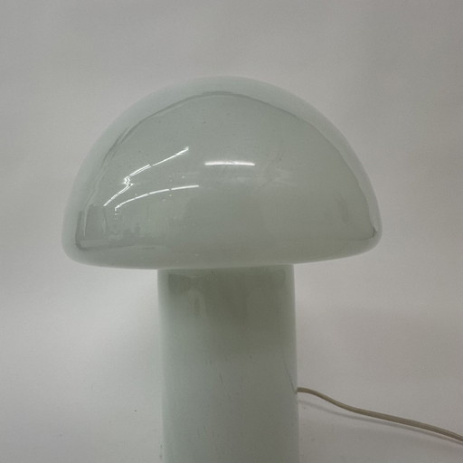 Lampe de table à champignon en verre, Mid Century, années 1970