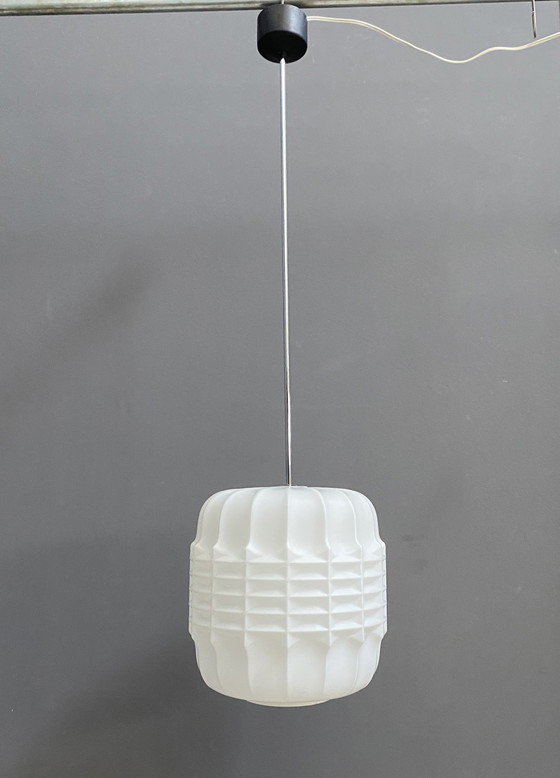 Image 1 of Opaline Pendant Lamp 1960S Brutalist Style