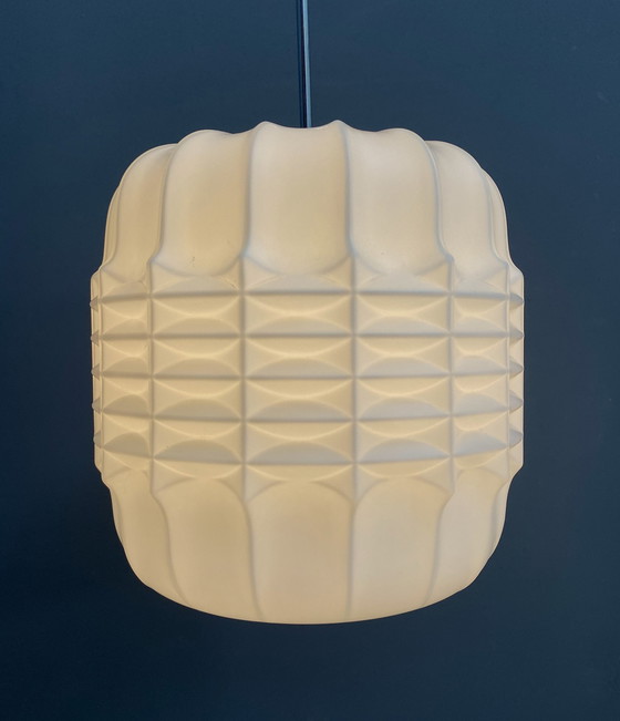 Image 1 of Opaline Pendant Lamp 1960S Brutalist Style