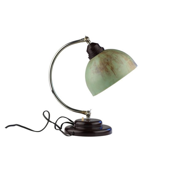 Image 1 of Vintage desk lamp in green bakelite, 1930