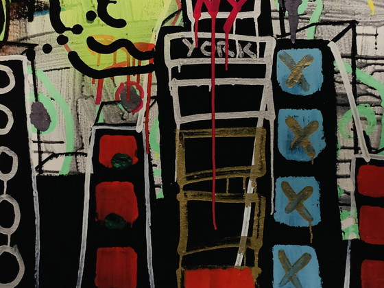 Image 1 of Paul Indrek Kostabi: "Boxes In The Sky, 2013, Signed, 17/75".