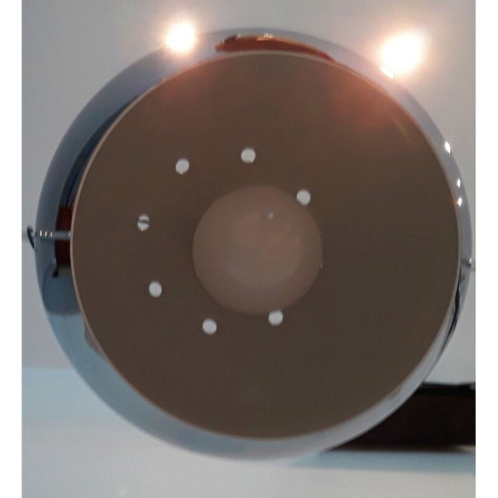 Image 1 of Vintage pendant lamp with extendable chrome ball, 1980