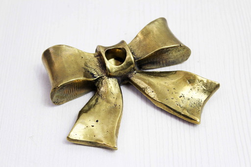 Bronze Bow Candle Holder 1960