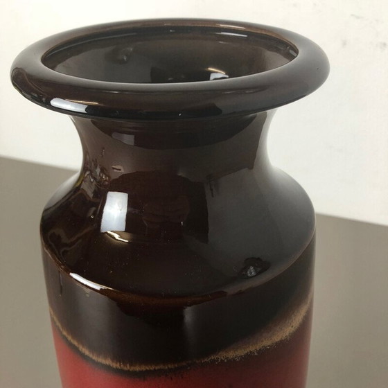 Image 1 of Large vintage Pottery Fat Lava Vase by Scheurich 1970s