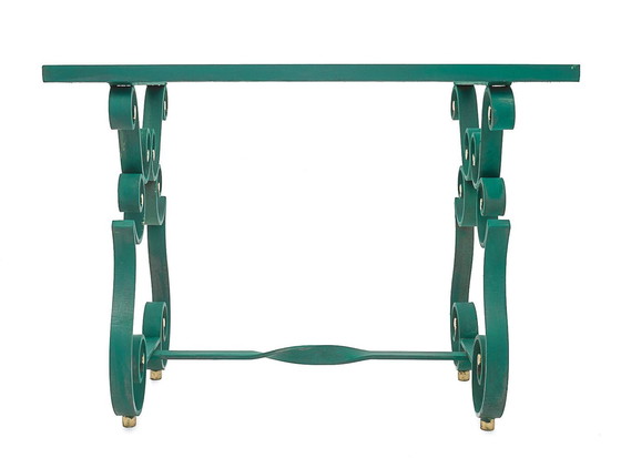 Image 1 of Wrought iron coffee table, Merceris, 1950