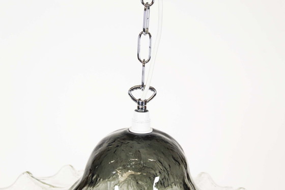 Image 1 of Vintage Italian Glass Pendant Lamp