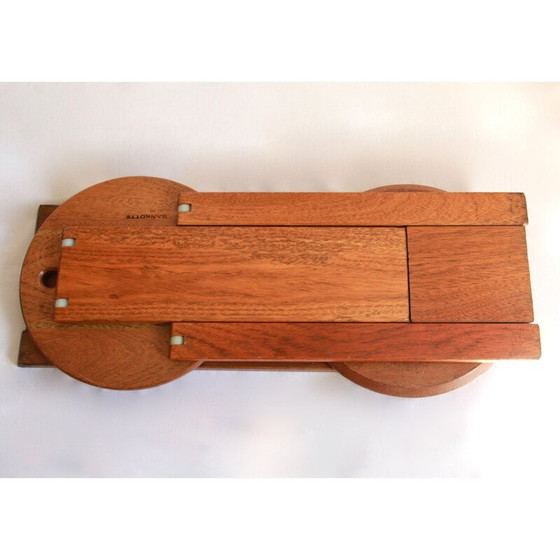 Image 1 of Pair of vintage Bankotte wooden Stools by Butzke 1990s